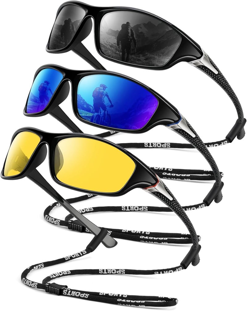 OUKEMAX Polarized Sunglasses Men, Sports Sun Glasses Womens UV400 Protection for Fishing Running Driving - Image 1